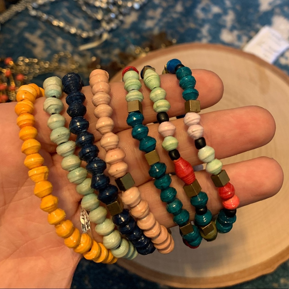 Noonday Collection Paper Bead Bracelet Bundle